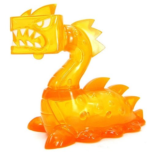 Sluggonadon - Clear Orange  figure by Joe Ledbetter, produced by Wonderwall. Front view.