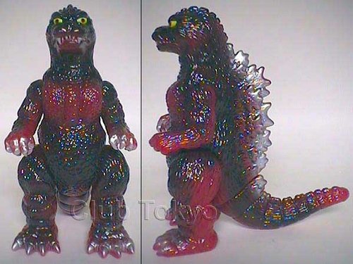 Godzilla 1989 (Bio-Goji) Red and Black Popy Paint Scheme figure by Yuji Nishimura, produced by M1Go. Front view.