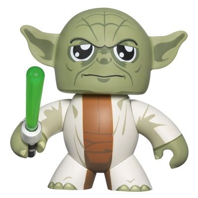 Yoda figure, produced by Hasbro. Front view.