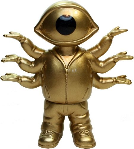 Golden Boy Karma figure by Mark Nagata, produced by Max Toy Co.. Front view.