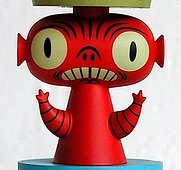 Sticky figure by Tim Biskup, produced by Sony Creative. Front view.