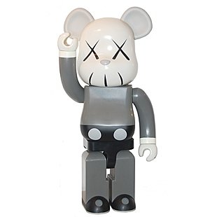 Kaws Companion Be@rbrick 1000% figure by Kaws, produced by Medicom Toy. Front view.