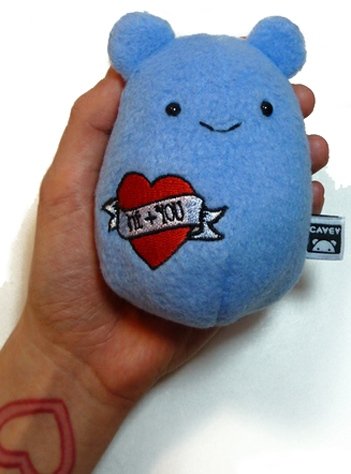 Blue Valentine Cavey figure by A Little Stranger. Front view.