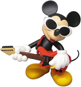 Mickey Mouse - Grunge Rock Ver. UDF-125 figure by Disney X Roen, produced by Medicom Toy. Front view.