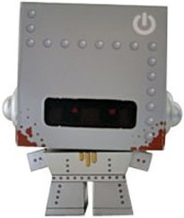 Cardbot figure by Mark James, produced by Amdc. Front view.