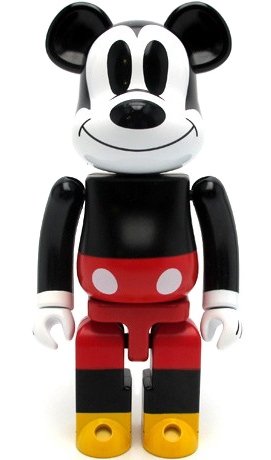 Mickey Mouse Be@rbrick 200% figure by Disney, produced by Medicom Toy X Bandai. Front view.