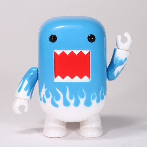 Blue Flame Domo Qee figure by Dark Horse Comics, produced by Toy2R. Front view.