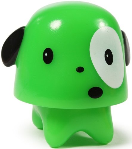 Surprised Gumdrop - Green  figure by 64 Colors, produced by Squibbles Ink & Rotofugi. Front view.