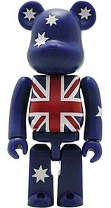 Australia - Flag Be@rbrick Series 7 figure, produced by Medicom Toy. Front view.
