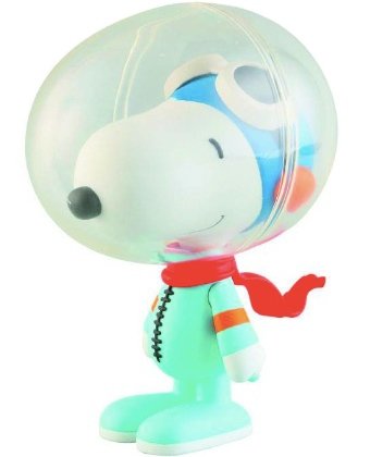 Astronaut Snoopy figure by Charles M. Schulz, produced by Medicom Toy. Front view.
