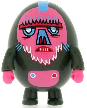 Bazoonoo figure by Jon Burgerman, produced by Toy2R. Front view.