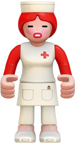 Nurz figure by Eboy, produced by Kidrobot. Front view.
