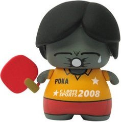 Poka PingPong figure by Red Magic, produced by Red Magic. Front view.