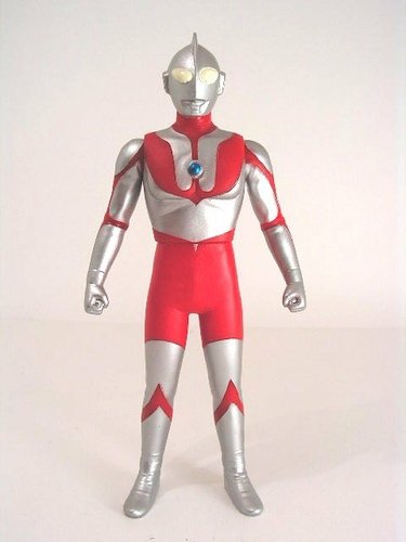 Ultraman figure, produced by Bandai. Front view.