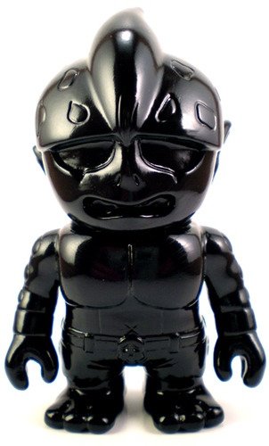 Mini Mutant Head - Black Unpainted figure by Mori Katsura, produced by Realxhead. Front view.