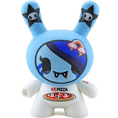 I love Pizza  figure by Simone Legno (Tokidoki), produced by Kidrobot. Front view.