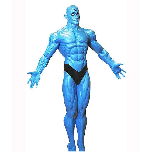 Watchmen: Dr. Manhattan figure by Alan Moore, produced by Dc Direct. Front view.