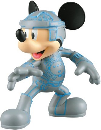 Mickey Mouse, Tron Ver. - UDF No.151 figure by Disney, produced by Medicom Toy. Front view.