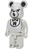 Hysteric Bear Be@rbrick 400% - Chrome