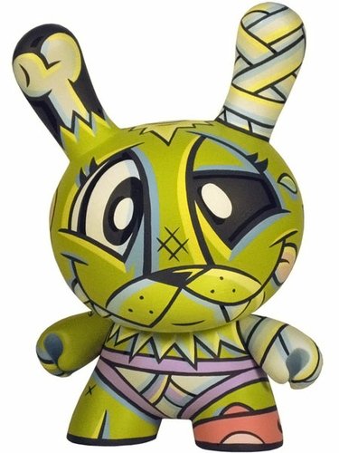 WTF FTW Dunny figure by Joe Ledbetter, produced by Kidrobot. Front view.