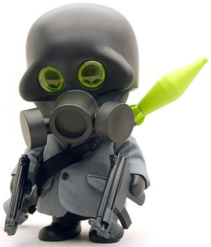 Gassed S2 - Launch Party figure by Ferg, produced by Playge. Front view.