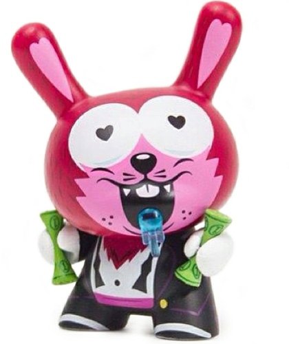 Money Wolf  figure by Kronk, produced by Kidrobot. Front view.