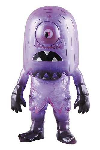 Helper T9G ver. - Clear Purple figure by T9G X Tim Biskup, produced by Intheyellow. Front view.