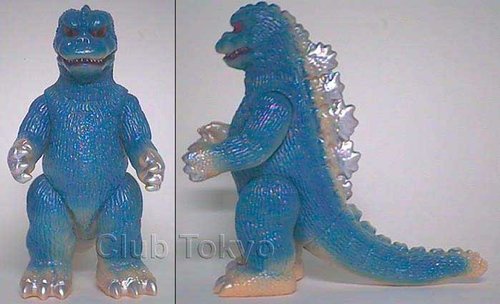 Godzilla 1973-75 (Megaro-Goji) Lucky Bag 6 figure by Yuji Nishimura, produced by M1Go. Front view.