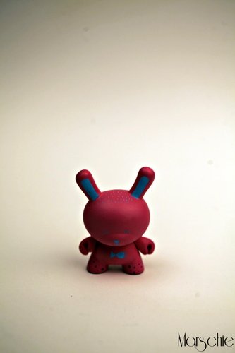 Custom Dunny figure by Marschie, produced by Kidrobot. Front view.