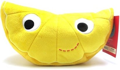 Yummy Lemon Plush 12 figure by Heidi Kenney, produced by Kidrobot. Front view.
