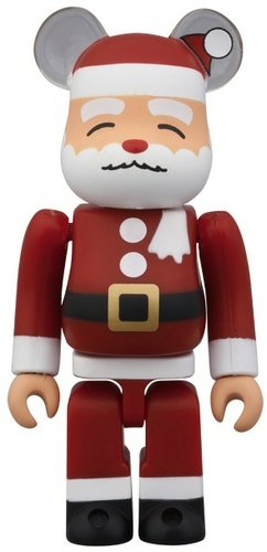 2013 Xmas Be@rbrick 100% - Santa Claus figure, produced by Medicom Toy. Front view.