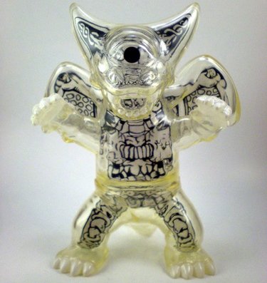 Crouching Deathra - SDCC 08 Clear w/ Guts figure by Gargamel, produced by Gargamel. Front view.