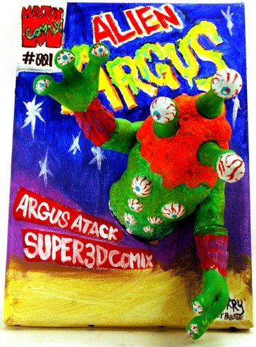 Argus 3-D Comix  figure by Spooky Parade. Front view.