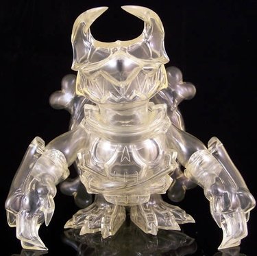 Skuttle X - Clear figure by Touma, produced by One-Up. Front view.