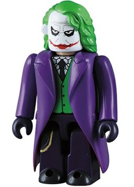Joker Kubrick 100% figure by Dc Comics, produced by Medicom Toy. Front view.