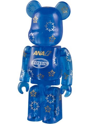 Ana / Fossil Be@rbrick 100% figure, produced by Medicom Toy. Front view.