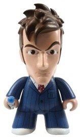 10th Doctor - Blue figure by Matt Jones (Lunartik), produced by Titan Merchandise. Front view.