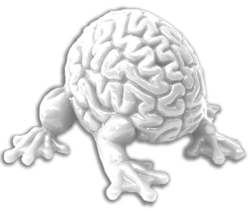 Jumping Brain figure by Emilio Garcia, produced by Toy2R. Front view.