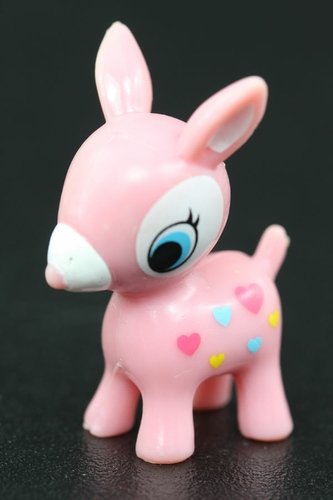 Light Pink Puchi Babie Deer  figure, produced by Prime Nakamura. Front view.