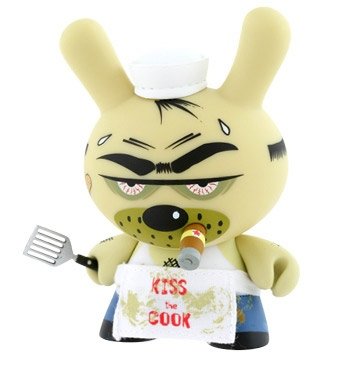 Bad Messy Cook figure by Frank Kozik, produced by Kidrobot. Front view.