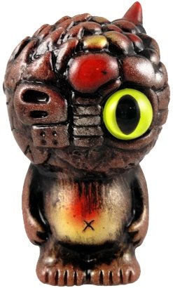 Chaos Q Bean - Brown Painted figure by Mori Katsura, produced by Realxhead. Front view.