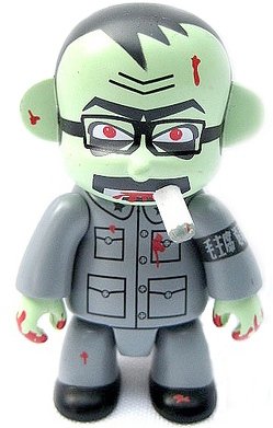 Zombie Peoples Soldier Smorkin figure by Frank Kozik, produced by Toy2R. Front view.