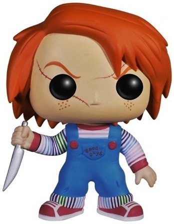 Childs Play 2 - Chucky POP! figure, produced by Funko. Front view.