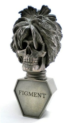 Figment - White Bronze figure by Ron English, produced by Fully Visual. Front view.