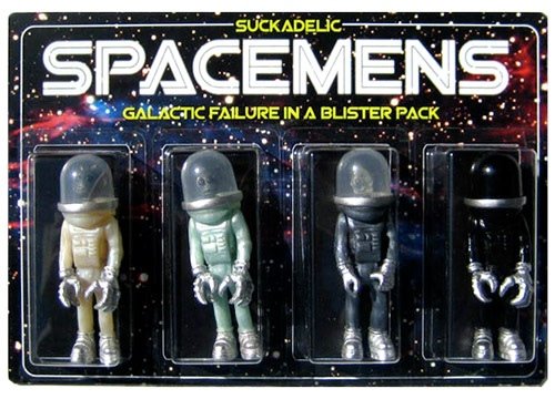 SPACEMENS - One Off figure by Sucklord, produced by Suckadelic. Front view.