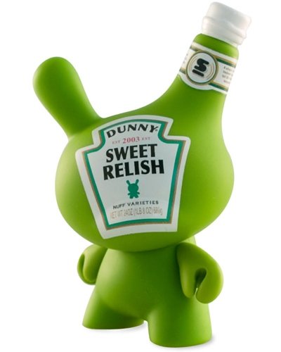 Relish Dunny figure by Sket One, produced by Kidrobot. Front view.