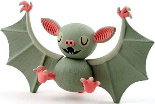Bat figure by Amanda Visell, produced by Kidrobot. Front view.