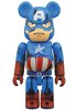 Captain America Be@rbrick Damage Ver. 100%