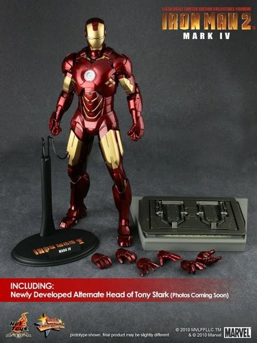 Iron Man 2 Mark IV figure by Jc. Hong, produced by Hot Toys. Front view.