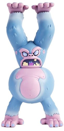 Yeti - Blue figure by Eric Pause, produced by Kidrobot. Front view.